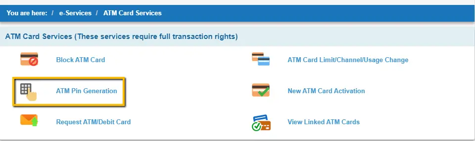 How to Generate SBI ATM PIN through Internet Banking