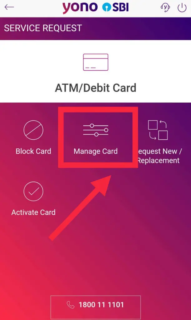 Click on Manage Card