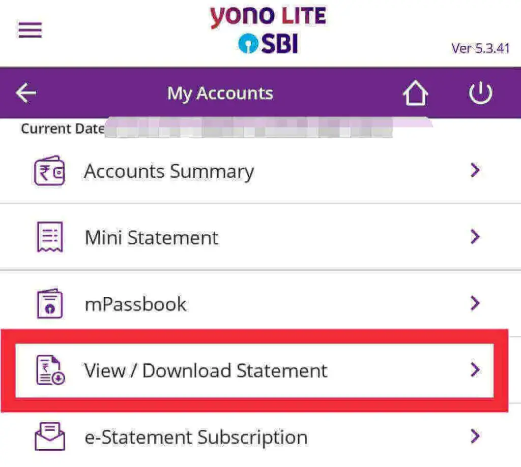 how to get bank statement online sbi yono app