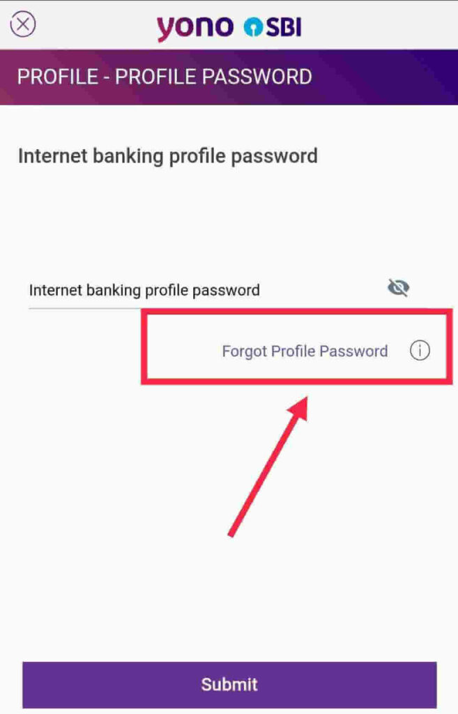 How to Reset SBI Profile password