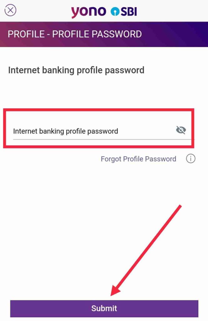 Enter Profile Password