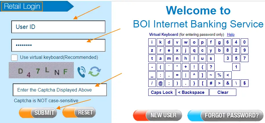 How to Login First time to BOI Internet Banking Account