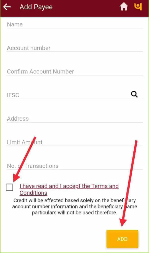 How to Add Beneficiary through PNB ONE Mobile App
