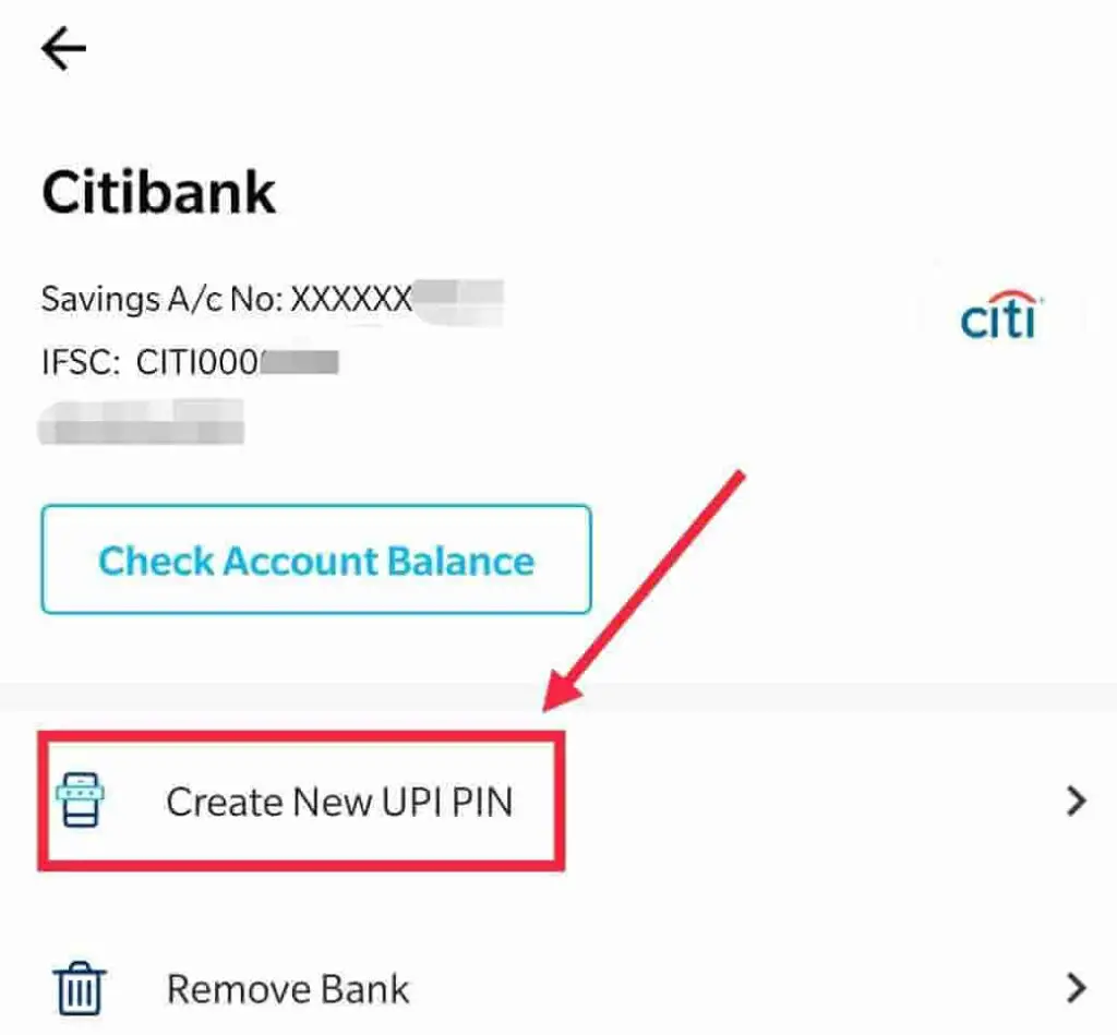 Click on create new UPI PIN