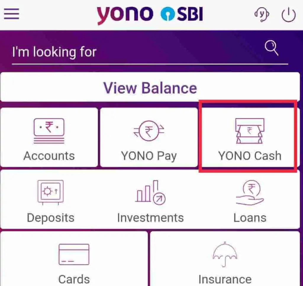 Click on YONO Cash
