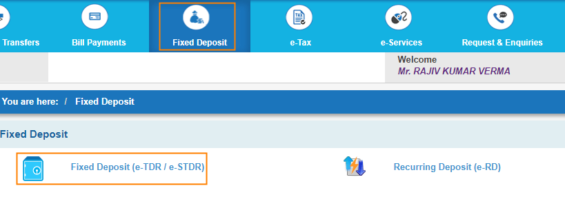 How to Open Fixed Deposit(FD) in SBI Online