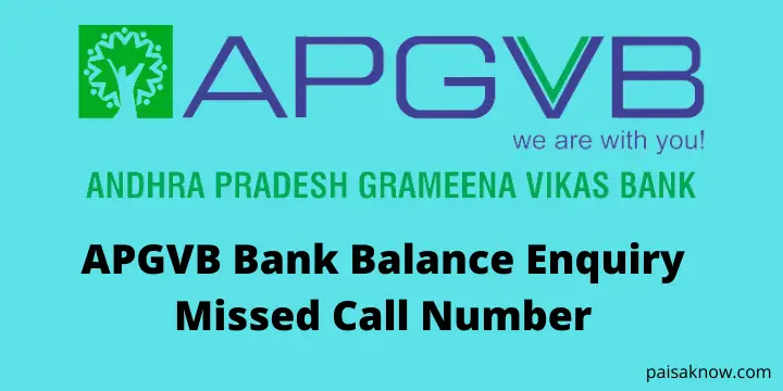 APGVB Bank Balance Enquiry Missed Call Number