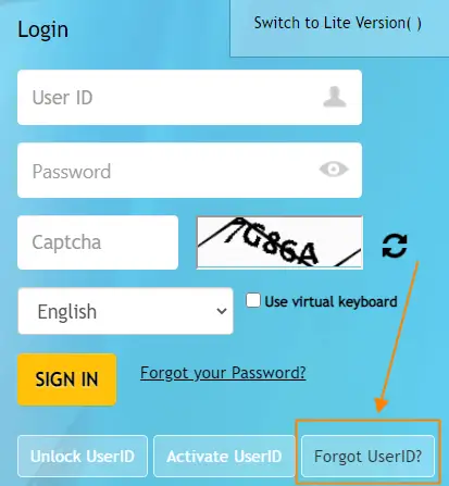 Forgot User ID? How to get Syndicate Bank User ID