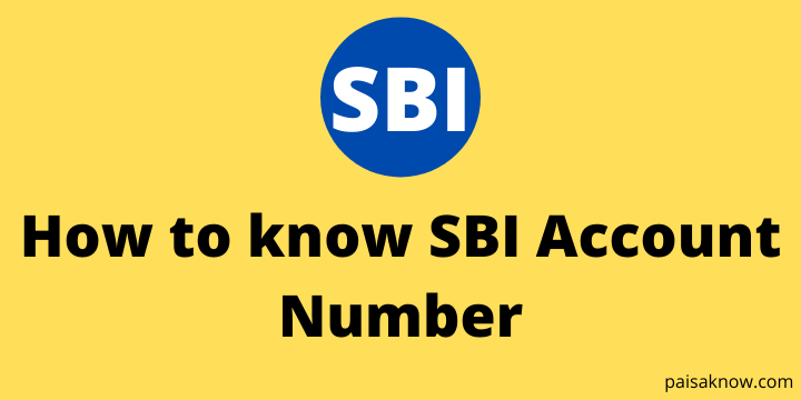 How to know SBI Account Number