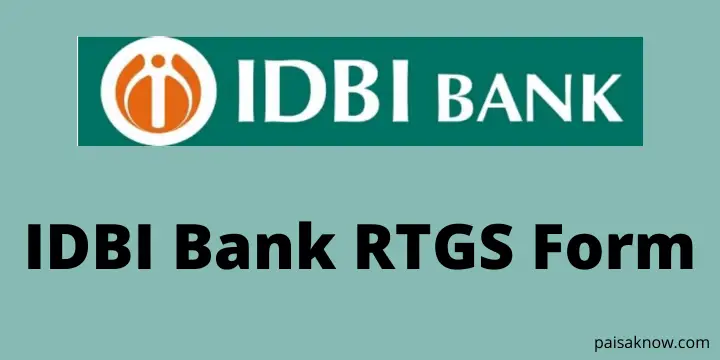 IDBI Bank RTGS Form