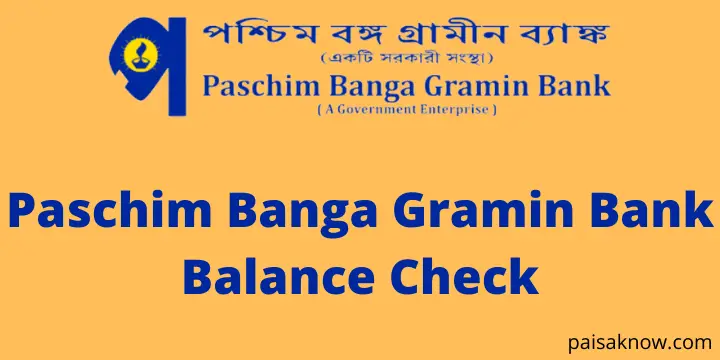 Paschim Banga Gramin Bank Balance Check