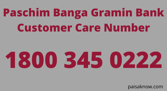 Paschim Banga Gramin Bank Customer Care Number