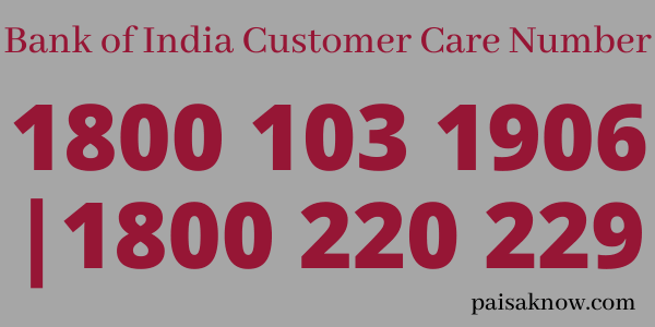 Bank of India Balance Check through Customer Care