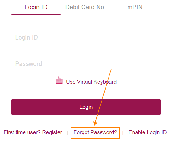 Now click on the link Forgot Password?