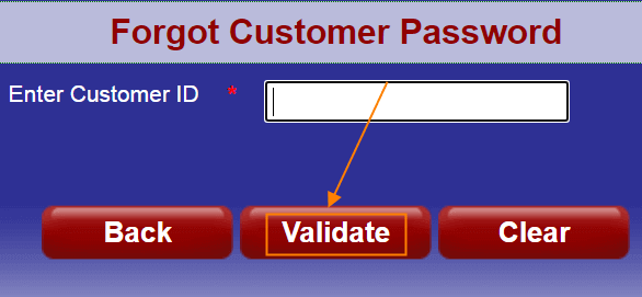 On the next page Enter your Customer ID and click on Validate.