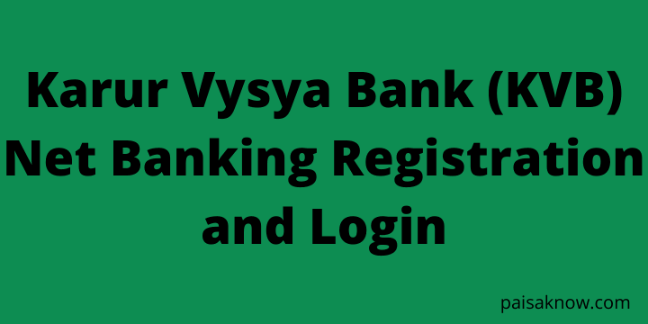 KVB Net Banking Registration and Login