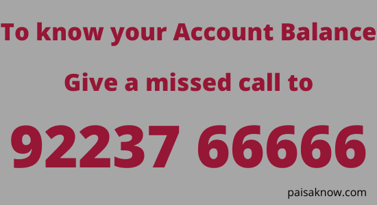 state bank of India balance check by missed call