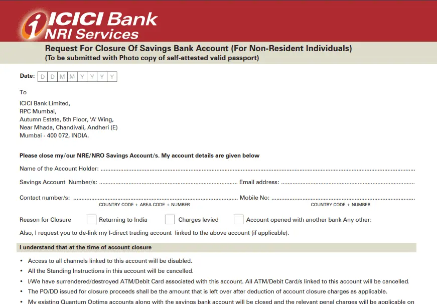 How to Close ICICI Bank Account? Step by Step