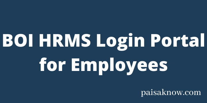 BOI HRMS Login Portal for Employees