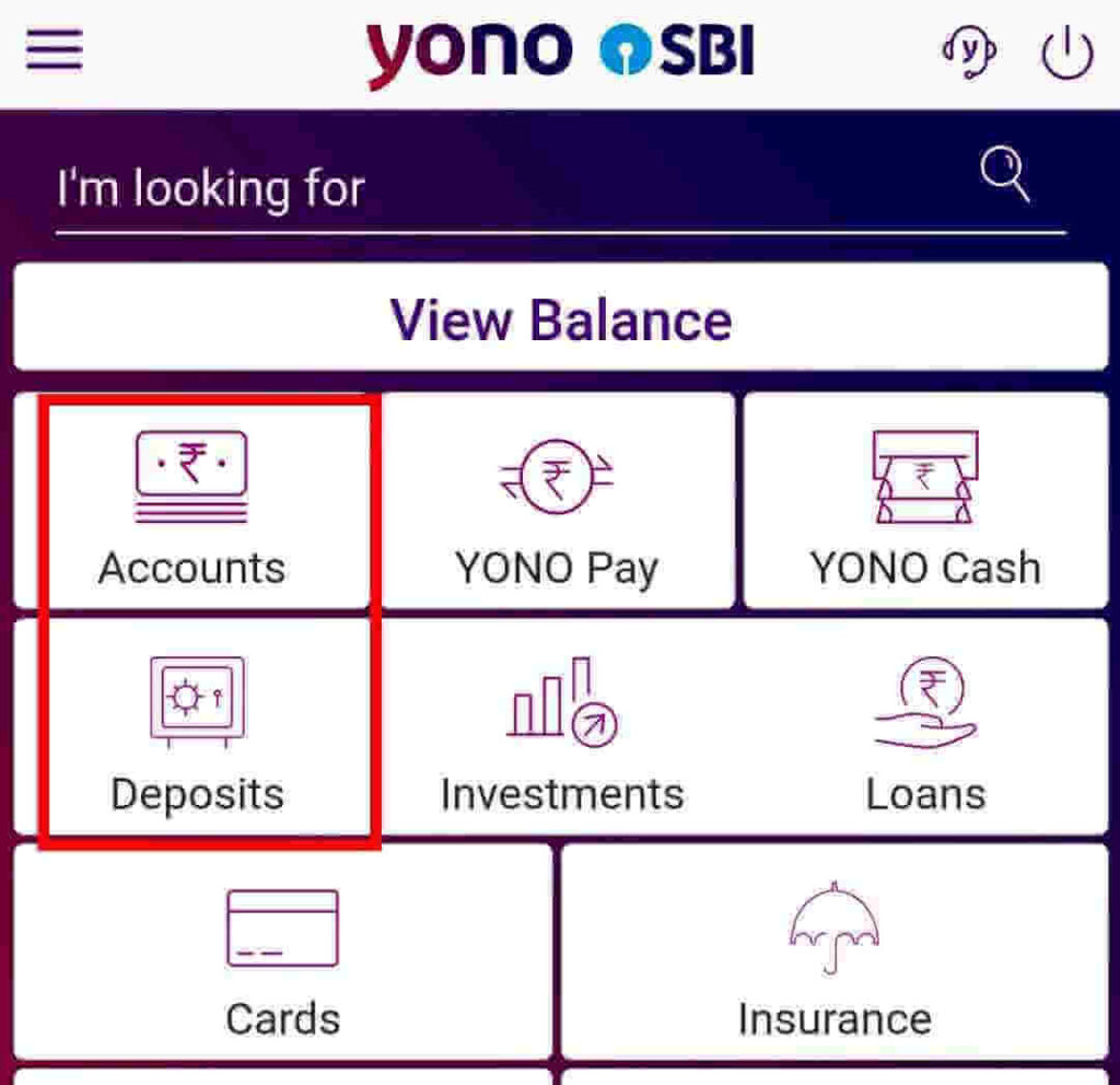 Check SBI PPF account balance using YONO SBI Mobile App