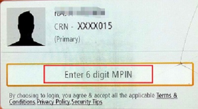 Now enter your MPIN or finger print to validate yourself.