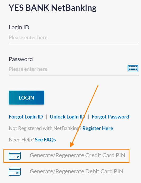 click on the option Generate/Regenerate Credit Card PIN, check the box I agree to terms & conditions and click on the Proceed button
