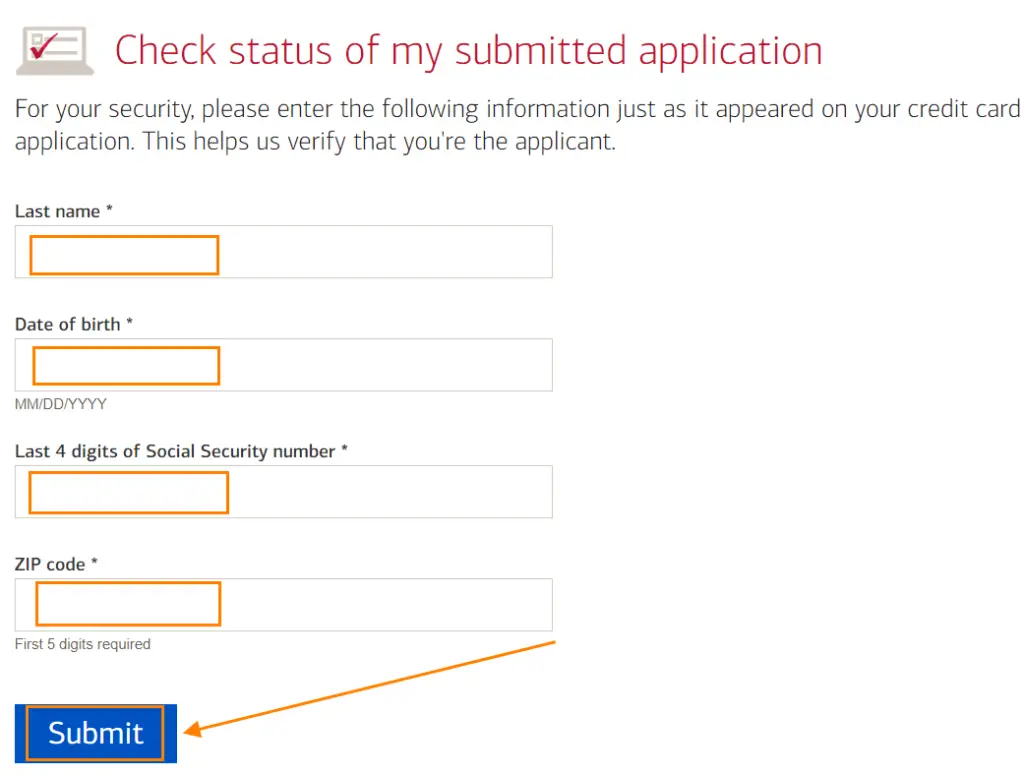 Check Bank of America Credit Card Application Status Online